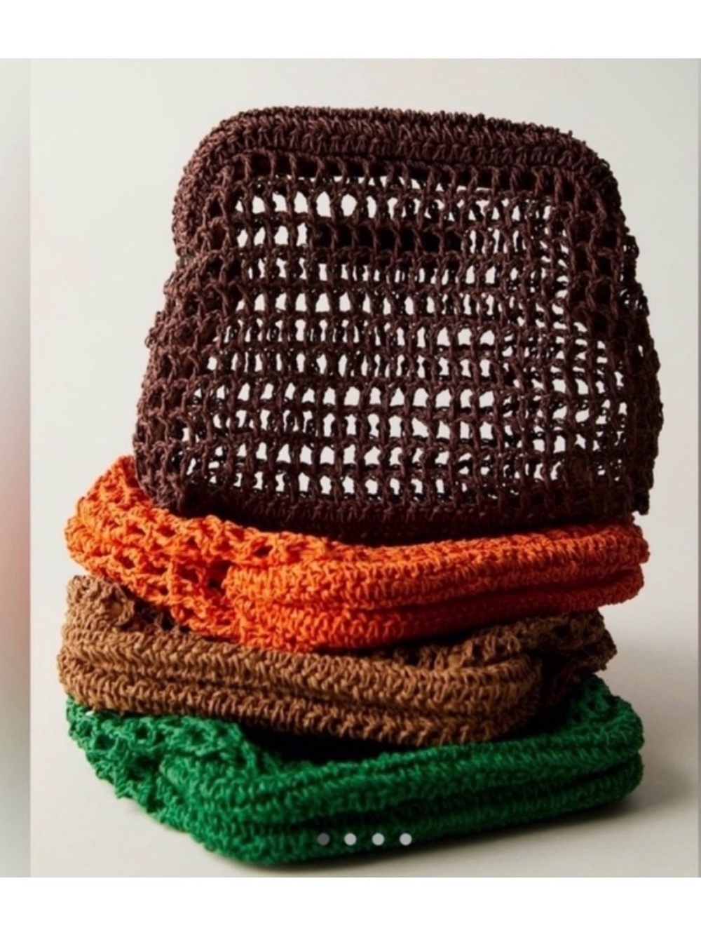 Free People Sand Bound Clutch Woven Bag - Brown